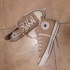Converse Chuck Taylor Beige High-Top Sneakers